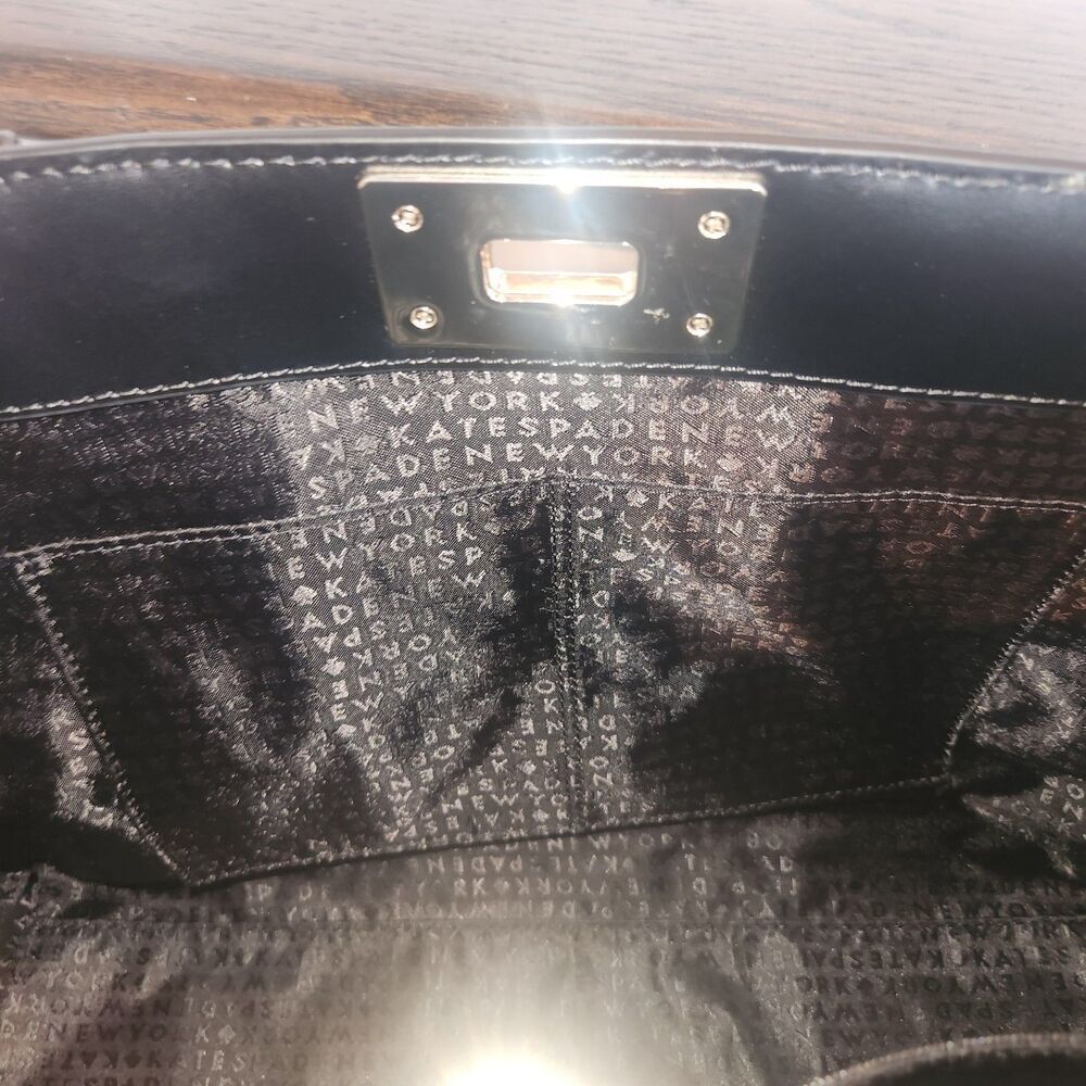 NEW Kate Spade New York Womens Kelsey Orchard Valley Leather Tote Bag Black - Picture 11 of 13